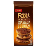 Fox's Fabulous Half-Coated Milk Chocolate Cookies 175g (Case of 8)  Adomoo